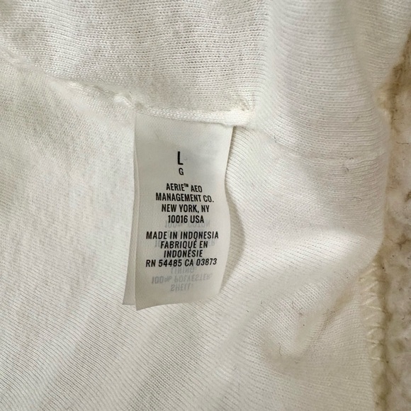 Aerie Dream Sherpa Shacket • White • Size L • Cozy Oversized Jacket - Picture 5 of 8
